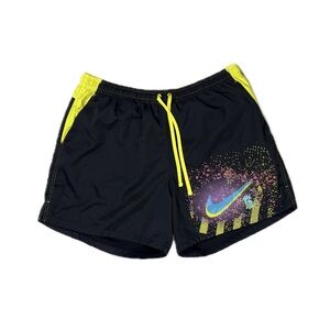 Nike Kyrie Irving bright yellow blue black shorts mens 3XL